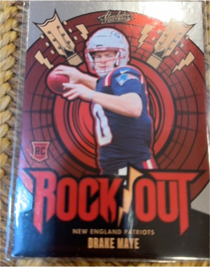 2024 Panini Absolute #RO-DME Drake Maye Rock Out — front