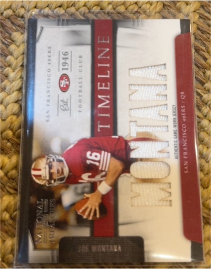 2009 Panini National Treasures Joe Montana Timeline Jersey — front