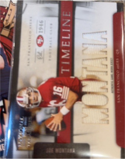 2009 Panini Playoff National Treasures Joe Montana Timeline Jersey — front