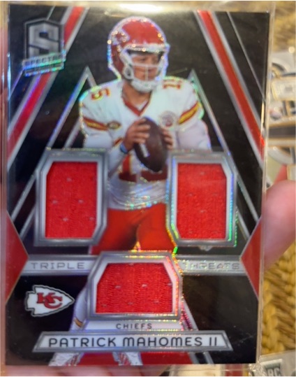 2024 Panini Spectra Triple Threats #TT-PMS Patrick Mahomes II — front