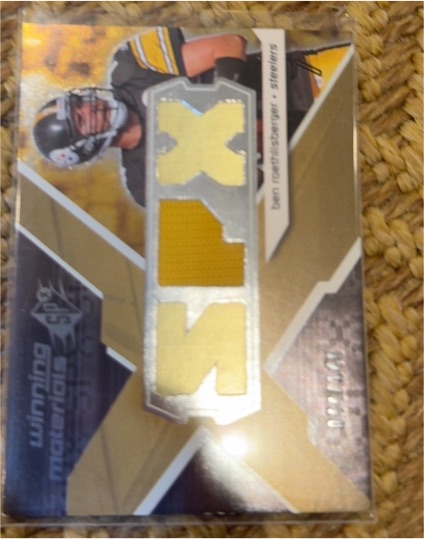 2008 Upper Deck SPx Winning Materials #WM-BR Ben Roethlisberger — front