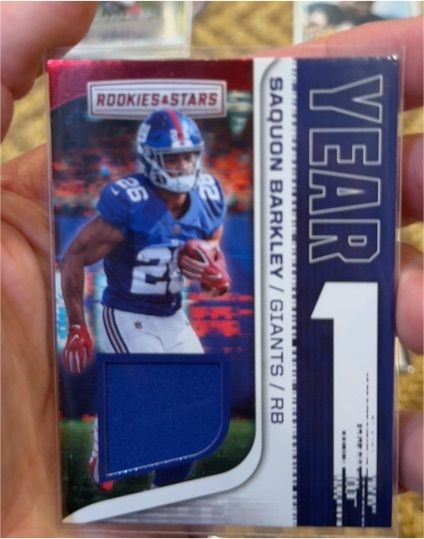 2018 Panini Rookies & Stars Year 1 Jersey #YO-26 Saquon Barkley — front