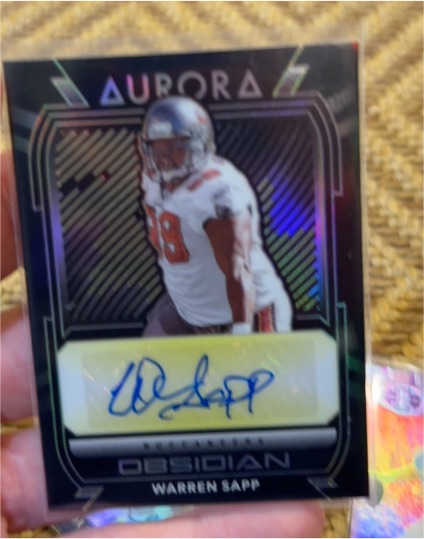 2020 Panini Obsidian Aurora Autographs Warren Sapp — front