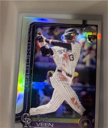 2025 Topps Chrome Update #USC28 Zac Veen Rookie Card — front