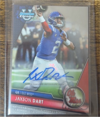 2023 Bowman University Chrome #191 Jaxson Dart — front