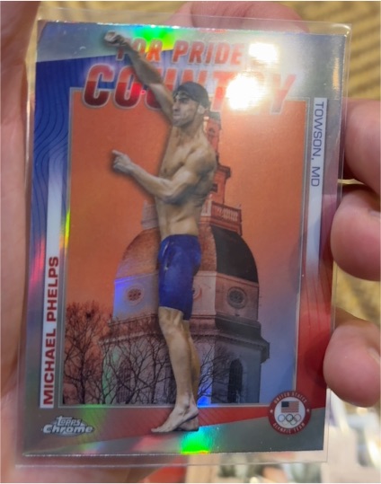 2024 Topps Chrome US Olympic For Pride and Country #PC-5 Michael Phelps — front