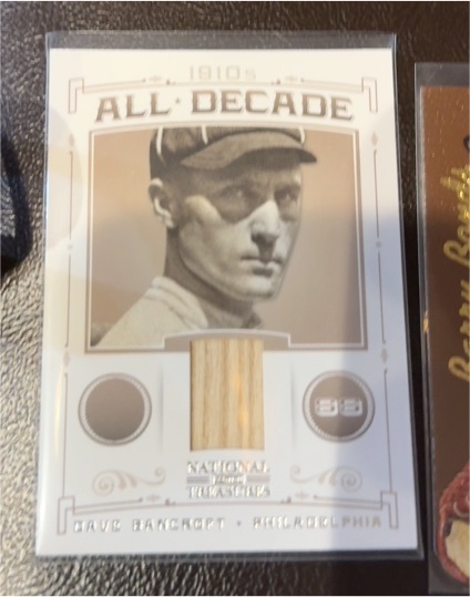 2014 Panini National Treasures #33 Dave Bancroft Game Used Relic — front