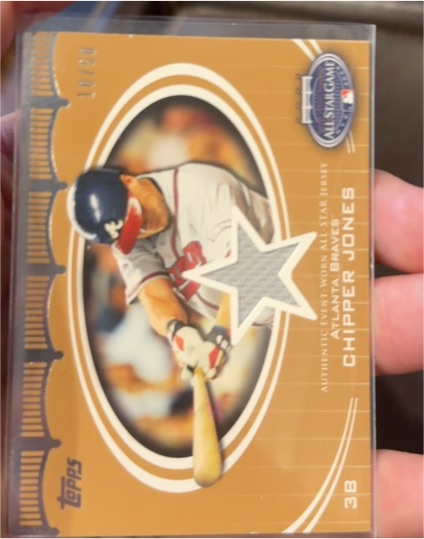 2008 Topps Update All-Star Stitches #AS-CJ Chipper Jones — front
