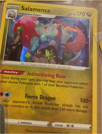 2021 Pokémon TCG SWSH07: Evolving Skies #109 Salamence — front