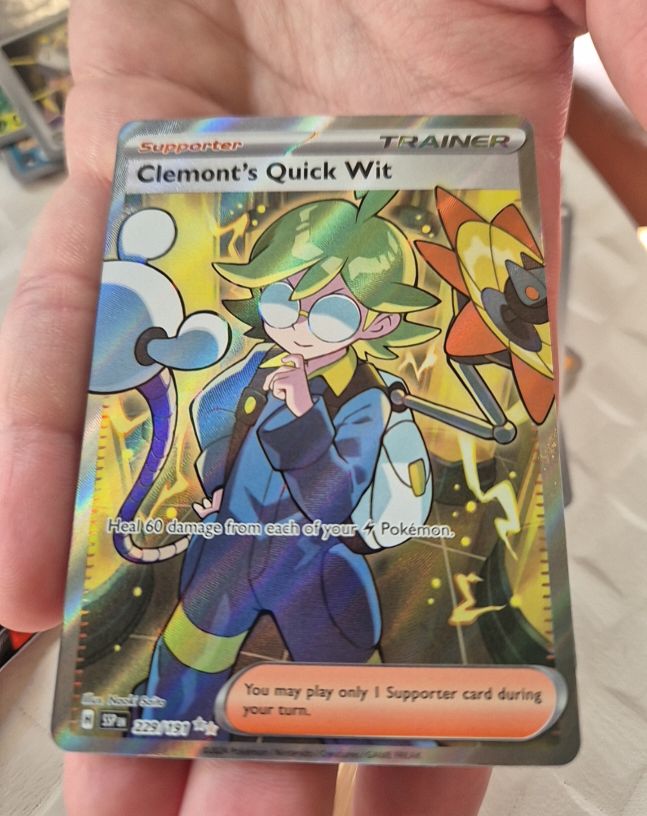 2024 Pokémon SV Surging Sparks #229 Clemont's Quick Wit — front