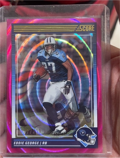2024 Panini Score #279 Eddie George Pink Ellipse — front