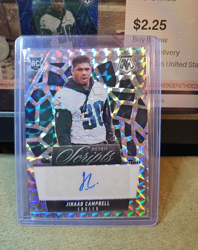 2025 Panini Mosaic Rookie Scripts #RS-JCL Jihaad Campbell — front