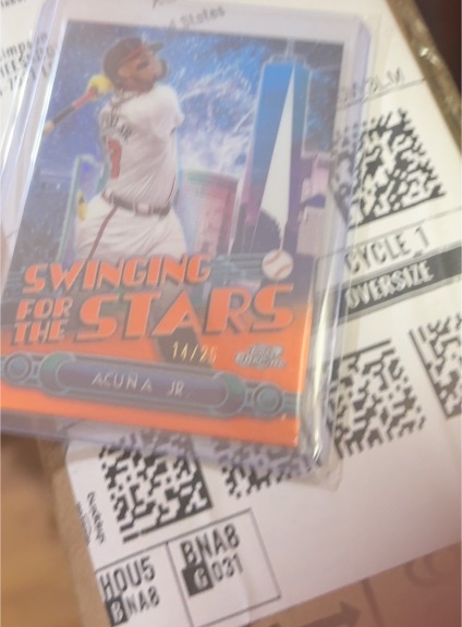 2025 Topps Chrome Swinging for the Stars #STS-14 Ronald Acuña Jr. — front