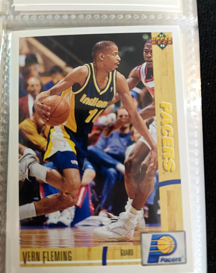1991-92 Upper Deck #238 Vern Fleming Indiana Pacers — front