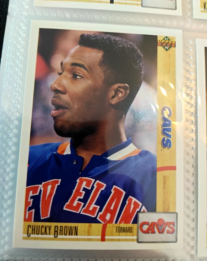 1991-92 Upper Deck #393 Chucky Brown Cleveland Cavaliers — front