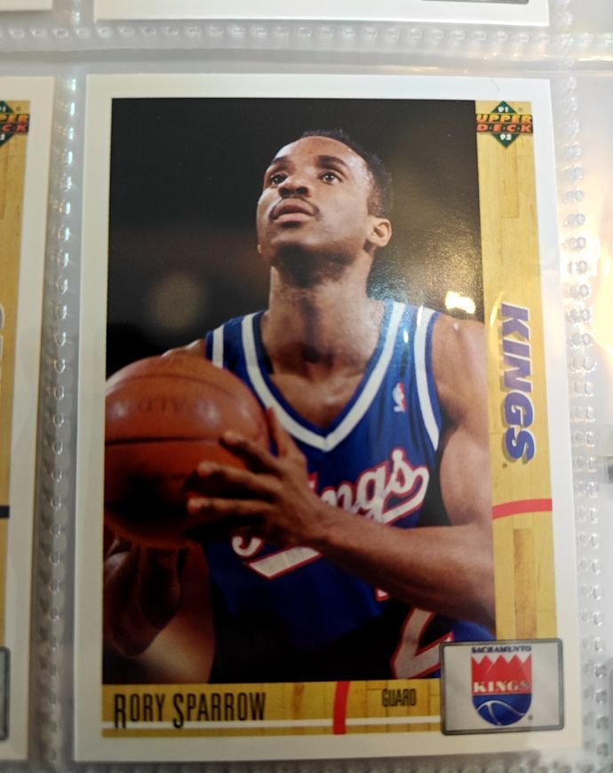 1991-92 Upper Deck #395 Rory Sparrow Sacramento Kings — front