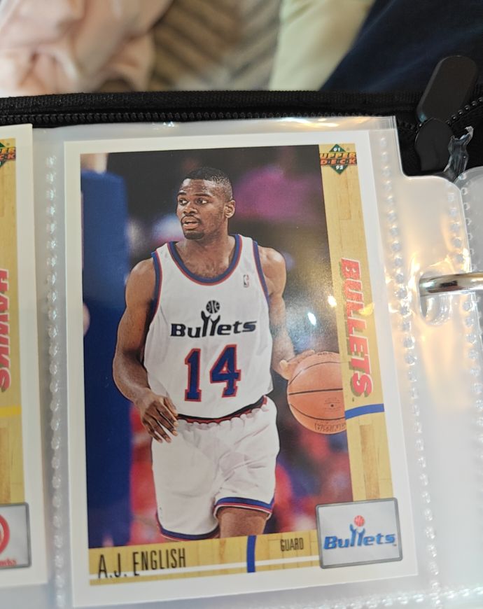 1991-92 Upper Deck #387 A.J. English Washington Bullets — front