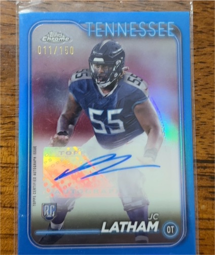 2024 Topps Chrome #RA-JLA JC Latham Rookie Autographs — front