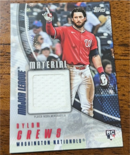 2025 Topps Update #MMU-DC Dylan Crews Major League Material Rookie Nationals — front