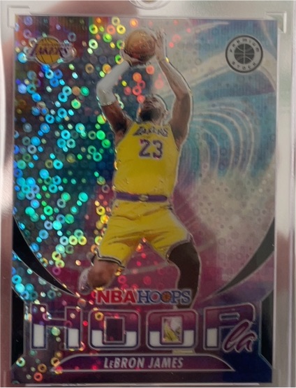 2023-24 Panini NBA Hoops Premium Stock Hoopla #10 LeBron James — front