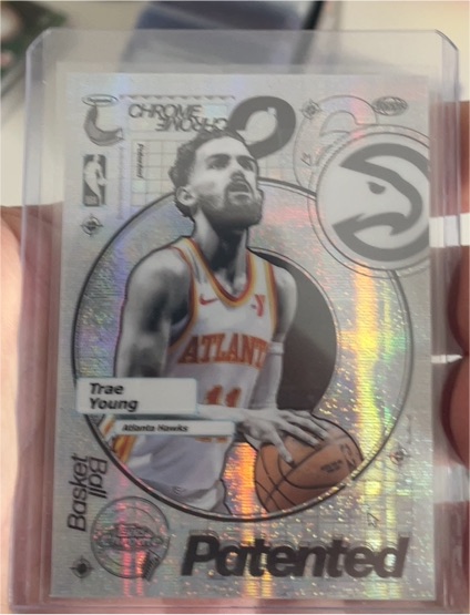 2025 Topps Chrome Patented #PD-14 Trae Young — front