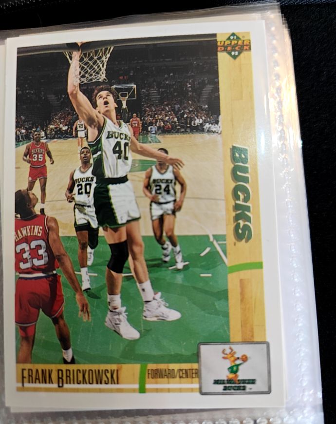 1991-92 Upper Deck #350 Frank Brickowski Milwaukee Bucks — front