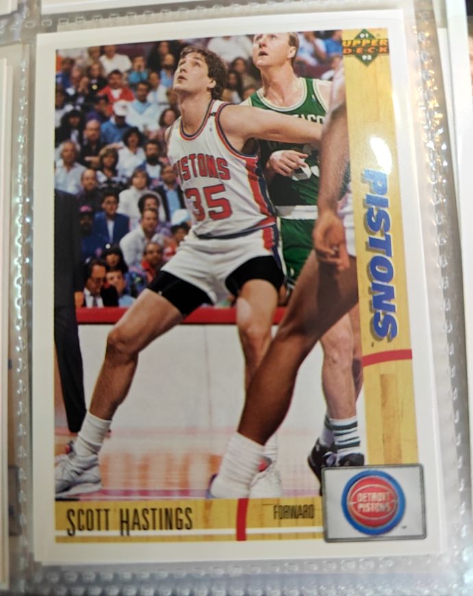 1991-92 Upper Deck #340 Scott Hastings Detroit Pistons — front