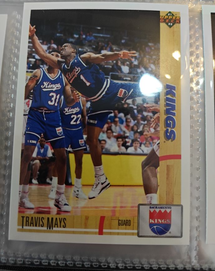 1991-92 Upper Deck #331 Travis Mays Sacramento Kings — front