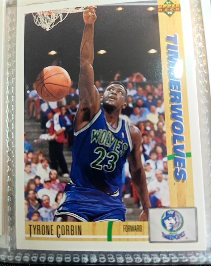 1991-92 Upper Deck #322 Tyrone Corbin Minnesota Timberwolves — front
