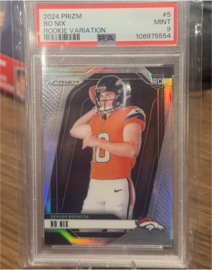 2024 Panini Prizm #5 Bo Nix Rookie Variation — front