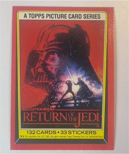 1983 Topps Star Wars Return of the Jedi #1 Title Card — front