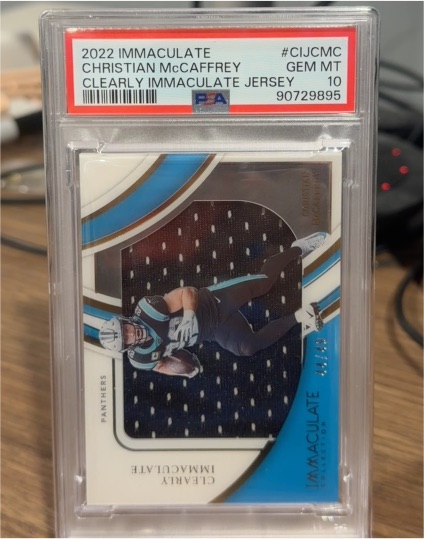 2022 Immaculate Clearly Immaculate Jersey #CIJCMC Christian McCaffrey — front