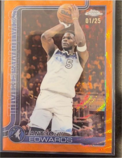 2025-26 Topps Chrome #151 Anthony Edwards — front