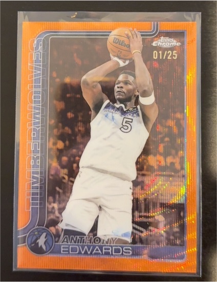 2025-26 Topps Chrome #151 Anthony Edwards — front