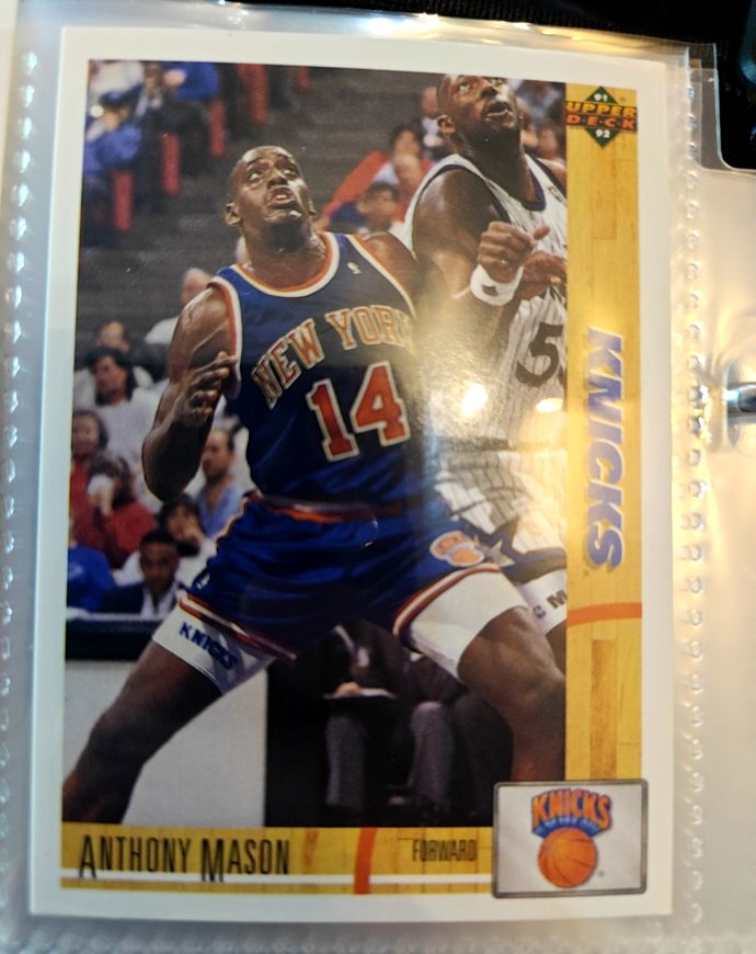1991-92 Upper Deck #430 Anthony Mason — front