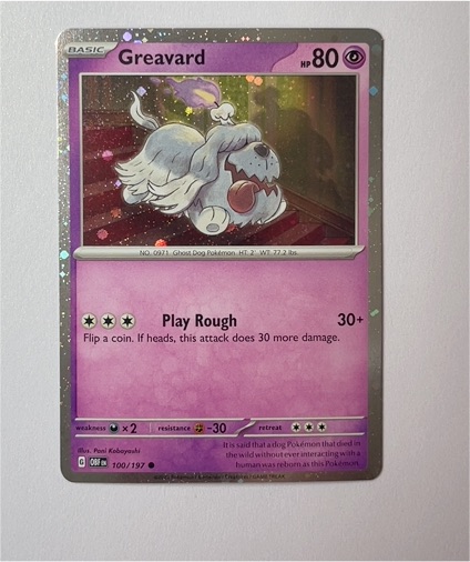2023 Pokémon SV03: Obsidian Flames #100 Greavard — front
