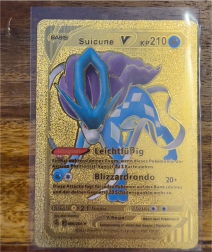 2022 Pokémon SWSH Evolving Skies #066 Suicune V Gold Foil — front