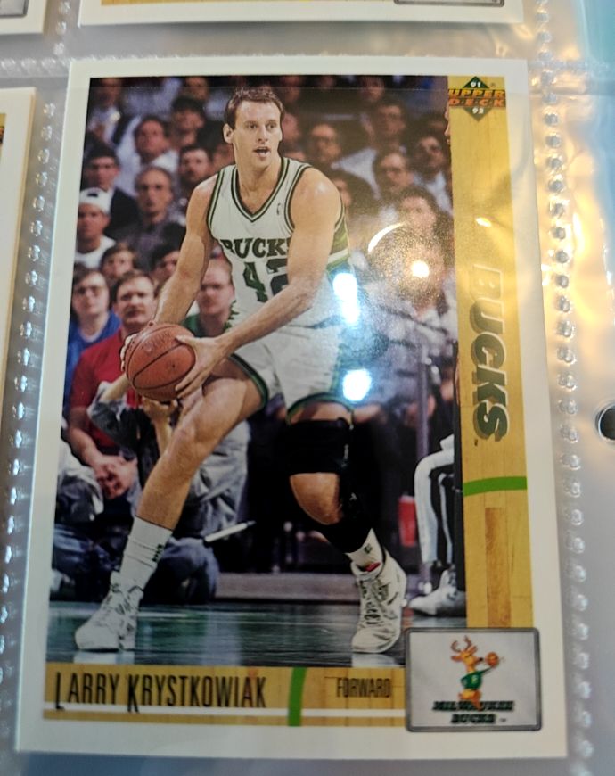 1991-92 Upper Deck #368 Larry Krystkowiak Milwaukee Bucks — front