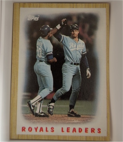 1987 Topps #256 Royals Leaders George Brett — front