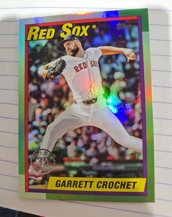 2025 Topps Update #U90-40 Garrett Crochet 1990 Topps Baseball 35th Anniversary — front
