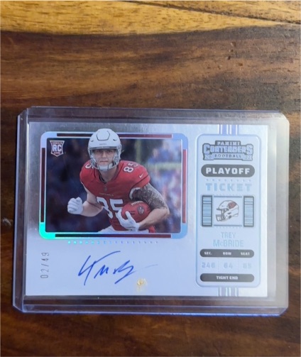 2022 Panini Contenders Playoff Ticket #Trey McBride — front
