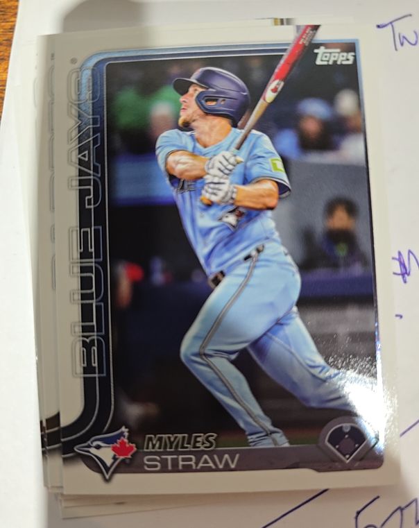 2025 Topps Update Series #US340 Myles Straw — front