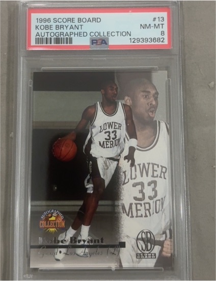 1996 Score Board #13 Kobe Bryant Autographed Collection — front