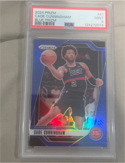 2024-25 Panini Prizm #41 Cade Cunningham Blue Prizm — front