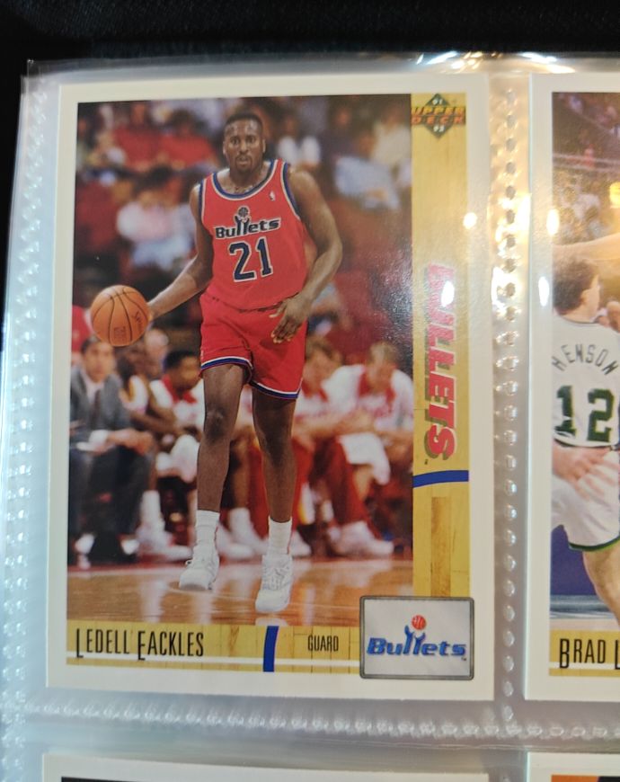 1991-92 Upper Deck #382 Ledell Eackles Washington Bullets — front