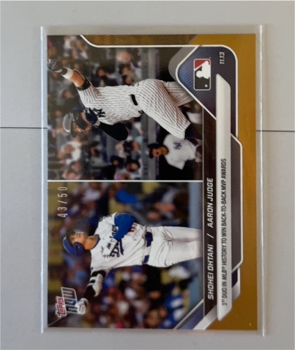 2025 Topps Now #239 Shohei Ohtani / Aaron Judge — front