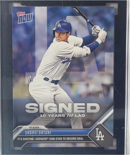 2023 Topps Now #OS-21 Shohei Ohtani Signed 10 Years Los Angeles Dodgers — front