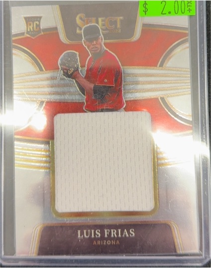 2022 Panini Select #RJS-LF Luis Frias Rookie Jumbo Swatch Jersey Patch — front