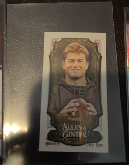 2024 Topps Allen & Ginter #272 Drake Maye Mini Rookie Card — front
