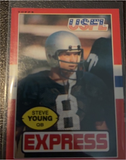 1985 Topps USFL #65 Steve Young — front